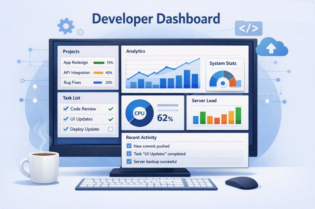 Developer's Dashboard UI preview