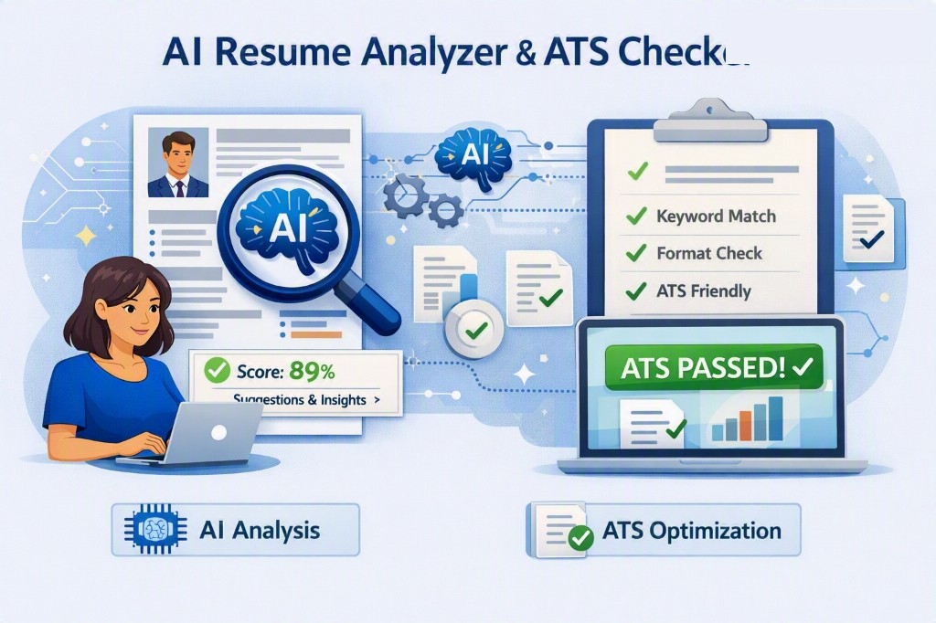 AI Resume Analyzer & ATS UI preview